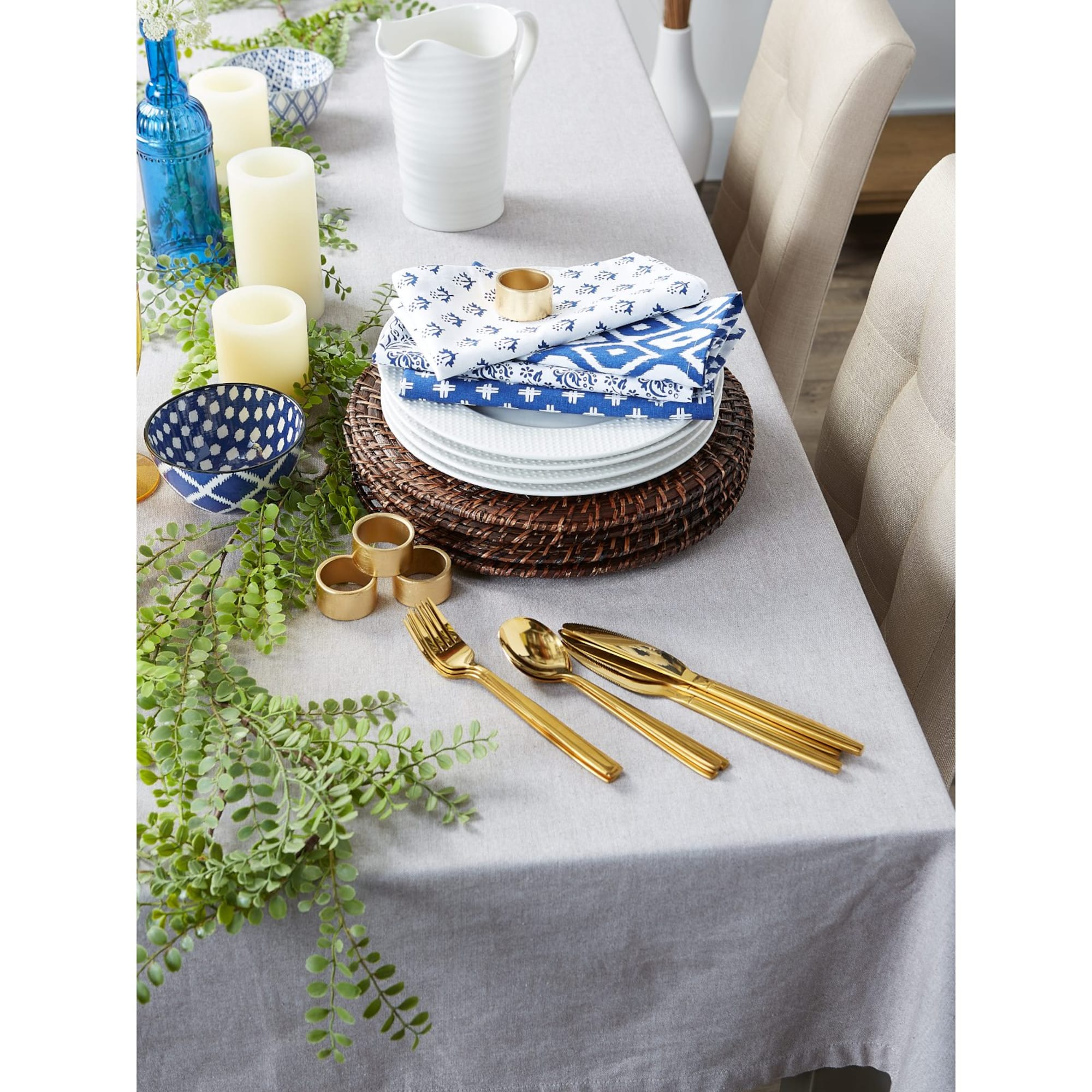 DII® Assorted Indigo Prints Napkin, 4ct.